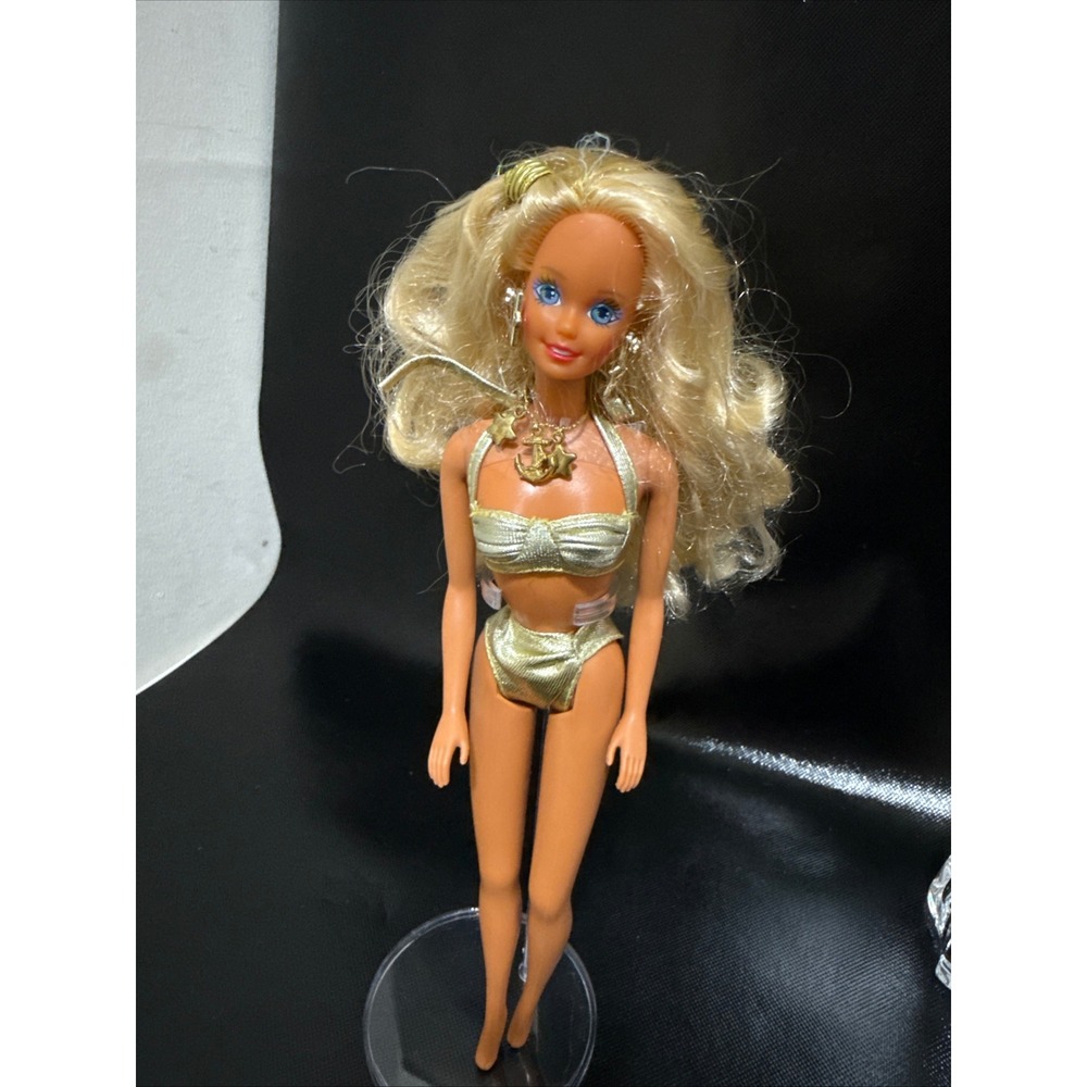 Mattel‎ Sun Sensation Barbie Doll 1991 Retro original Gold Bikini & Jewelry